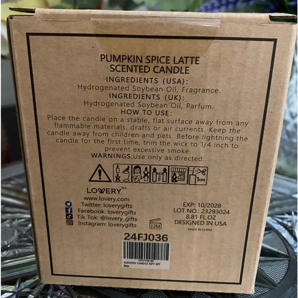 🆕🕯️ LOVERY LIMITED EDITION PUMPKIN SPICE LATTE SCENTED CANDLE. BRAND NEW! - Picture 5 of 6